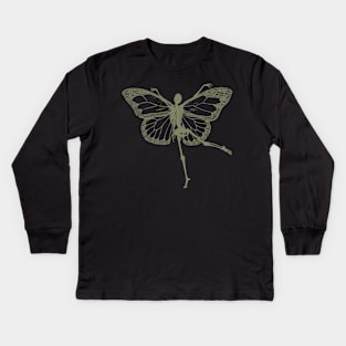 Fairy Skeleton Butterfly Dancer Kids Long Sleeve T-Shirt